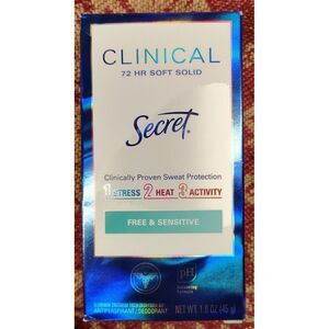 Secret‎ Clinical Strength Soft Solid Deodorant Free & Sensitive 1.6 oz
